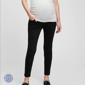 Gap black maternity full panel skinny jeans